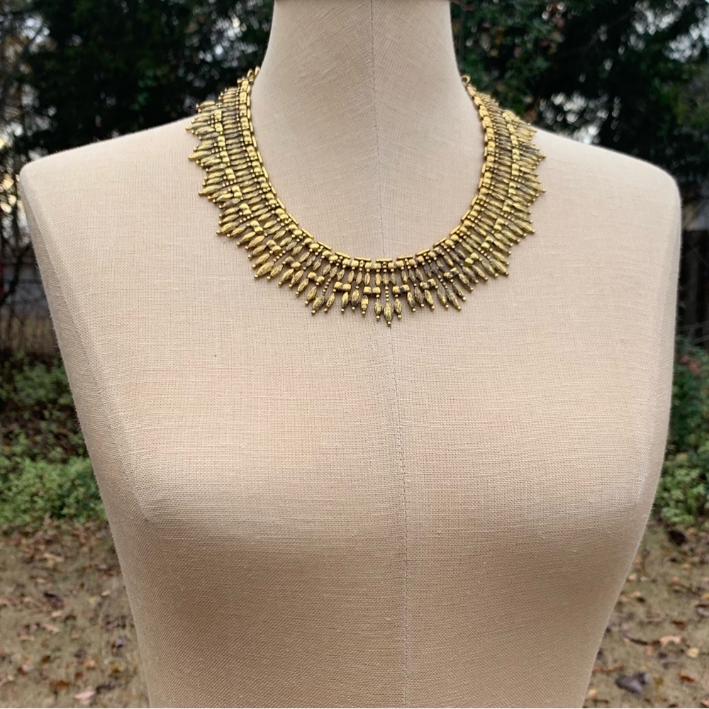 Metal Sunburst Collar Necklace - Picture 10 of 10